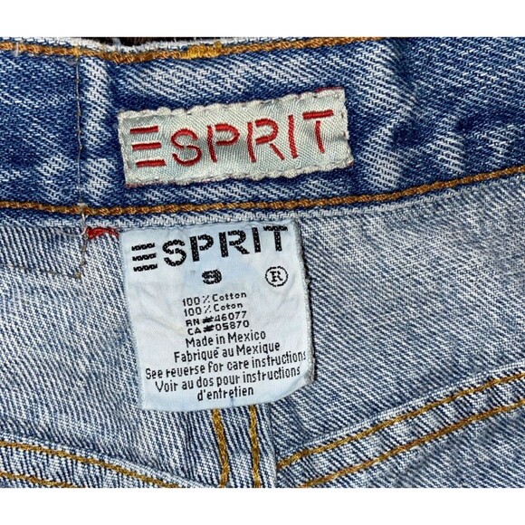 Vintage ESPRIT 90s blue jeans High Waist size 9 RN#46077 MADE IN MEXICO - Picture 6 of 14